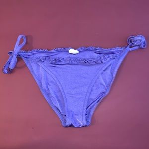JCrew Purple Ruffle Bikini Bottom XS
